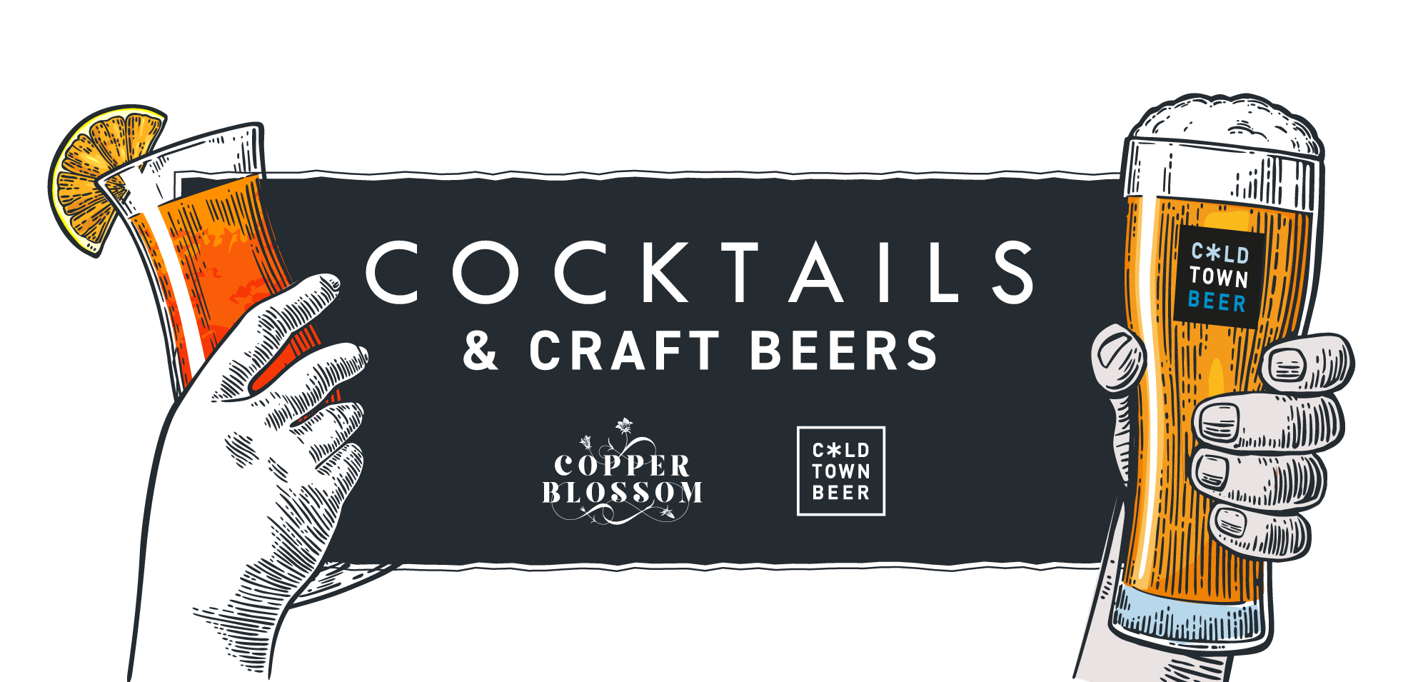 Cocktails and beer take away