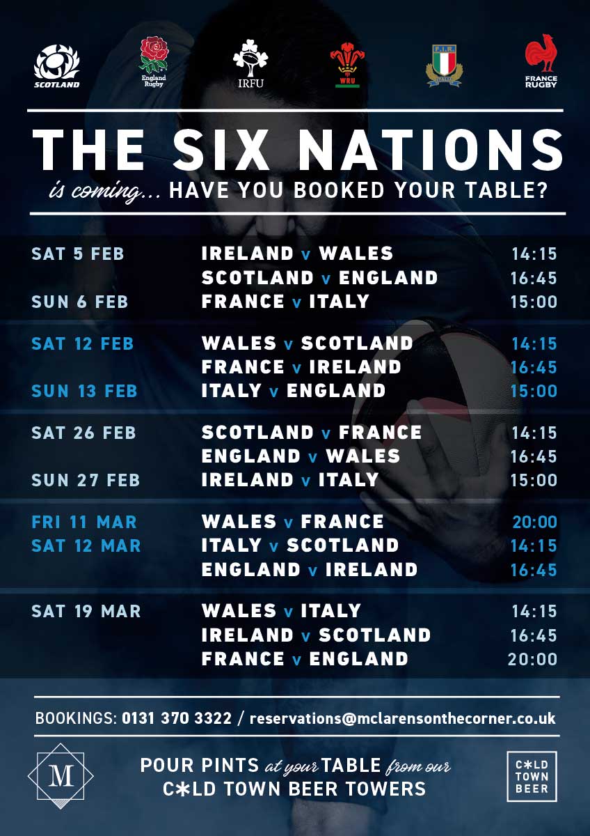 Six Nations at McLarens on the Corner