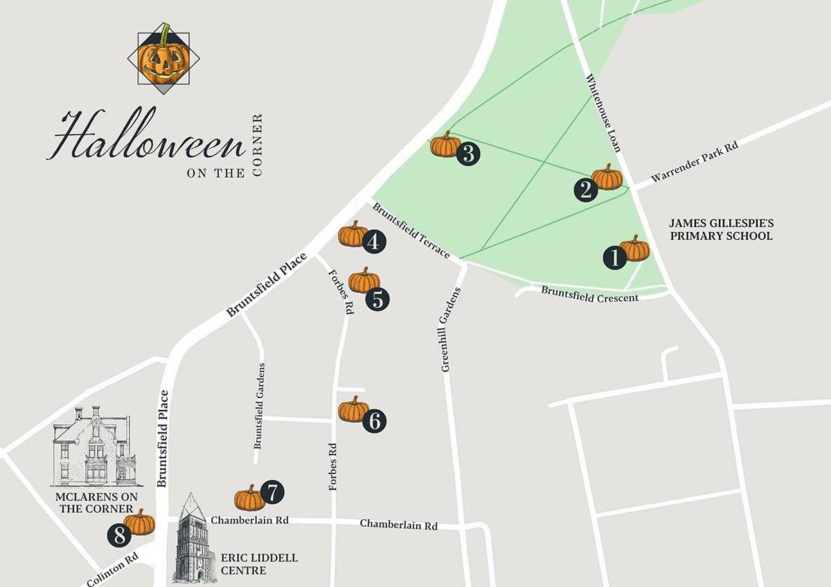 McLarens Pumpkin Hunt Map 2021