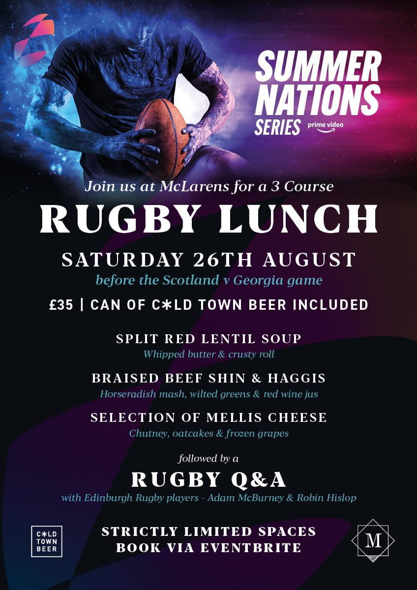 McLarens on the Corner Summer Nations Rugby Lunch August 2023