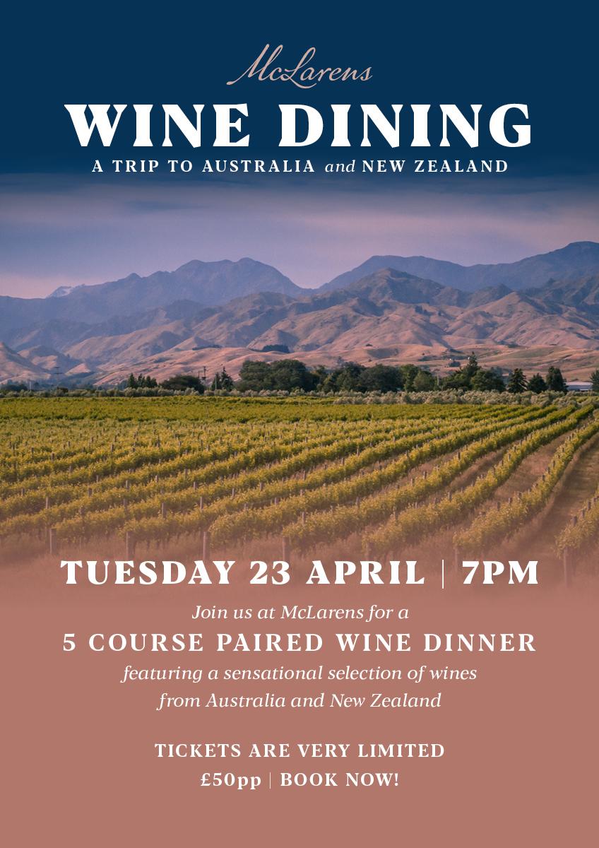 five course paired wine dinner